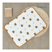 Lót chống thấm cho bé sơ sinh vải xô Muslin hình gấu dễ thương